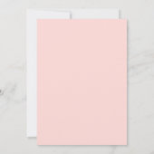 エレガントなホワイト フローラル ピンクの結婚式 招待状 (裏面)