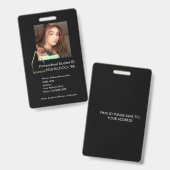 エレガントなホームスクーリング 学校ID ブラックバッジ バッジ (表裏)