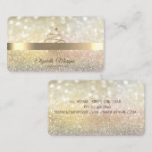 エレガントなボケゴールドグリッターカップケーキ 名刺 (正面/裏面)