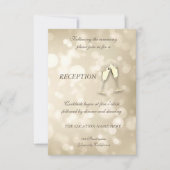 エレガントなボケ効果のワインボトル　結婚式の披露宴 招待状 (正面)