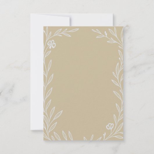 エレガントなボタニカルウェディングの食事選択 出欠カード (裏面)