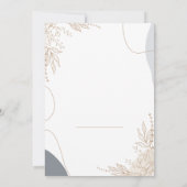 エレガントなボタニカルウェディング・セーブ・ザ・デートカード 招待状 (裏面)