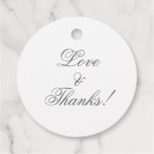 エレガントなボタニカルグリーンとピンクの花 フェイバータグ (裏面)