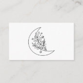 エレガントなボタニカルムーンとスタースウェディングウェブサイト エンクロージャーカード (裏面)