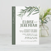 エレガントなボタニカル水彩グリーンの結婚式の招待状 招待状 (スタンド正面)