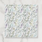 エレガントなボタニカル水彩ベビーシャワー フェイバータグ (裏面)