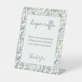 エレガントなボタニカル水彩ベビーシャワー 台座サイン