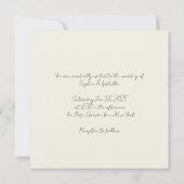 エレガントなボタニカル フラット カード (裏面)