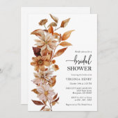 エレガントなボタニカル ブライダルシャワー 招待状 (正面/裏面)