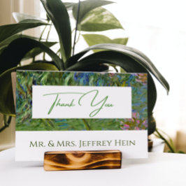 エレガントなボタニカル モネのスイレン ウェディング ポストカード