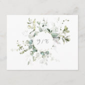 エレガントなボタニカル ユーカリ グリーンのディテール エンクロージャーカード (裏面)