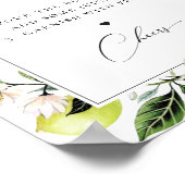 エレガントなボタニカル レモン ミモザ バー ポスター (角)