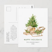 エレガントなボヘミアンのクリスマスコンポジション ホリデー ポストカード (正面/裏面)