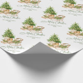 エレガントなボヘミアンのクリスマスツリーのコーディネート ラッピングペーパー (角)