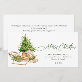 エレガントなボヘミアンのクリスマスツリー構成 シーズンカード