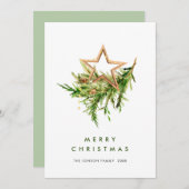 エレガントなボヘミアンのクリスマスツリー構成 シーズンカード (正面/裏面)