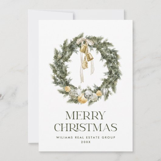 エレガントなボヘミアンのクリスマスプレゼント会社 シーズンカード (正面)