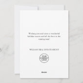 エレガントなボヘミアンのクリスマスプレゼント会社 シーズンカード (裏面)