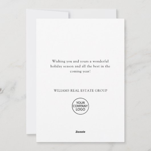 エレガントなボヘミアンのクリスマスプレゼント会社 シーズンカード (裏面)