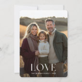 エレガントなボヘミアンの愛家族子供写真バレンタイン シーズンカード (正面)