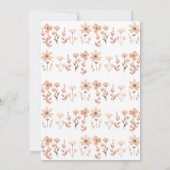 エレガントなボヘミアンガールのベビー服 ベビーシャワー 招待状 (裏面)