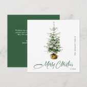 エレガントなボヘミアンクリスマスパインのツリーの挨 シーズンカード (正面/裏面)