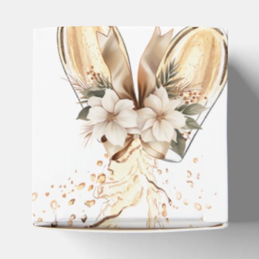 エレガントなボヘミアンスタイルのウェストテーマの結婚前お披露目パーティー フェイバーボックス (上部)