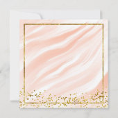 エレガントなボヘミアンスタイルのフレーム入りゴールドフォイルパンパスグラスウェディング 招待状 (裏面)