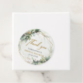 エレガントなボヘミアンスタイルのユーカリグリーンのブライダルシャワー フェイバータグ (インサイチュ)