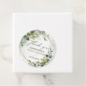 エレガントなボヘミアンスタイルのユーカリグリーン ブライダルシャワー フェイバータグ (インサイチュ)