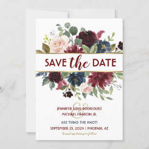 エレガントなボヘミアンスタイルの結婚式の招待状(Save the Date) 招待状