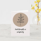 エレガントなボヘミアンスタイルの花のライン描画の引用 カード (黄色い花)