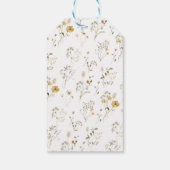 エレガントなボヘミアンチックなワイルドフラワーの花の感謝 ギフトタグ (裏面)