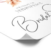 エレガントなボヘミアンチックのウェルカムサイン ブライダルシャワー ポスター (角)