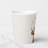 エレガントなボヘミアンハイランド牛のブライズシャワー 紙コップ (右)