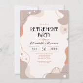 エレガントなボヘミアンパステルカラーの退職パーティー招待状 招待状 (正面)