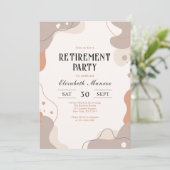 エレガントなボヘミアンパステルカラーの退職パーティー招待状 招待状 (スタンド正面)