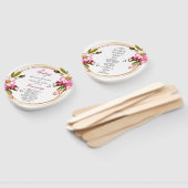 エレガントなボヘミアンピンクの花の結婚式の儀式 ハンドファン (組立なし)