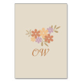 エレガントなボヘミアンフラワーウェディングテーブルナンバー テーブルナンバー (裏面)