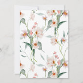 エレガントなボヘミアンフラワーブライダルシャワー招待状 招待状 (裏面)