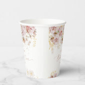 エレガントなボヘミアンフラワーブライダルシャワー 紙コップ (右)