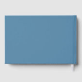 エレガントなボヘミアンブルーローズゴールドフラワーブライダルシャワー ゲストブック (裏面)