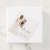 エレガントなボヘミアンホワイトウェディングドレス ブライダルシャワー フェイバータグ (インサイチュ)