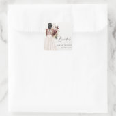 エレガントなボヘミアンホワイトウェディングドレス ブライダルショー スクエアシール (バッグ)