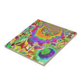 エレガントなボヘミアンレトロなひまわり タイル (側面)