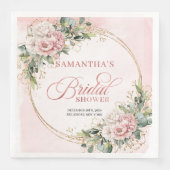 エレガントなボヘミアンレトロなローズゴールドグリーンのブライダルシャワーデザイン (正面)