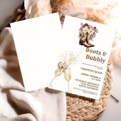 エレガントなボヘミアンワイルドウェストウエディングシャワー 招待状