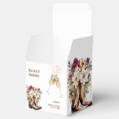 エレガントなボヘミアンワイルドウェストスタイルのウェディングシャワー フェイバーボックス (オープン)