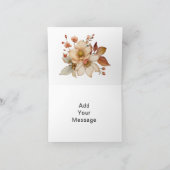 エレガントなボヘミアンワイルドフラワーの水彩花 カード (内部)