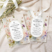 エレガントなボヘミアンワイルドフラワーの献花 招待状